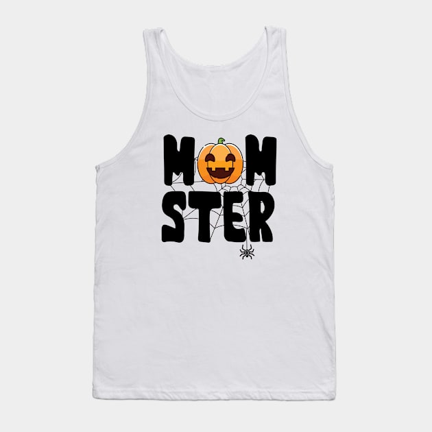 Mom-ster Pumpkin Tank Top by CanossaGraphics